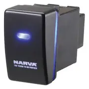 Narva OE Style Switch - Suits Holden Colorado 08-13 / Isuzu D-Max 09-13, Blank Push On/Off, Blue LED, 63324BL