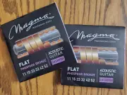 2-PACK Magma GA130PBF Flat PB Acoustic Guitar Strings, Medium Light 11-52