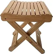 Foldable Fishing Stool Portable Bamboo Stool for Adults for Hiking Camping Garden Bathroom Boys and Girls