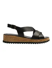 [Easy Steps] Idle Leather Sandals in Black