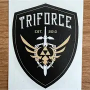 Legend of Zelda Hyrule Crest Triforce Vinyl Decal for Hydroflask, Car & Laptop