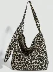 Stylish Autumn and Winter Leopard Print Tote Bag, Shoulder and Crossbody bag.