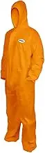 High Calibre Disposable Coveralls, SMS Type 5 & 6, Orange, Water Resistant, Breathable