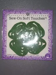Dritz Sew-On Soft Touches - Green Flower