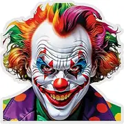Evil Clown Jocker Smile Halloween Decorative Die-Cut Vinyl Decal Sticker, Multicolor,SUV, Van, Window, Bumper, Wall, Laptop, Tablet, Cup,Tumbler Or Any Smooth Surface