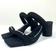 Alexander Wang Jax Tubular Slide Sandals Black 7 7.5 8 NEW