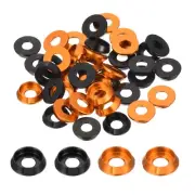 M3 Cone Cup Countersunk Washers, Aluminum for Screw RC,40PCS(Black/Orange)