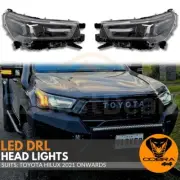DRL LED Head Lights Lamp Suits Toyota Hilux 2021 Onwards SR5 N80 Rogue Rugged X (for: Toyota)