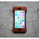 日本製 IPHONE SE/5S/5C/5 義大利皮革 手工皮套 ROBERU 手機套 棕色