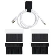 50Pcs Black Strap Cable Ties Hook and Loop Strap Cable Organizer Cord Ties