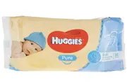 Huggies Pk56 Baby Wipes Pure Unscented Sticky Top