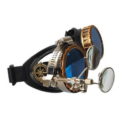 Upgraded Steampunk Goggles Welding Goth Cosplay Vintage Goggles Rustics Ravepart