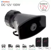 120-150dB 100W 12V Speaker Amplifier Horn Warning For Cars Trucks Vehicle Motorc