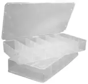 HAWK ( TJ8750D ) 2 Storage Boxes 6 Divided Sections each 4" by 8"