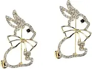 [LIFKOME] Bunny Brooch Lapel Pin Rabbit Enamel Brooch Bunny Decor Brooch Pin for Women Brooch Rabbit Jewelry Brooch for Clothes Collar Pin Brooch Suit Brooch Chain Alloy