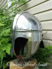Medieval Armor Helmet Roman Knight 16 Gauge cosplay Role play Helmet