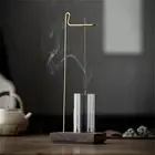 Incense Holder Incense Burner Holder Home Decor Tabletop SPA with Glass Ash