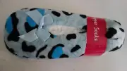 Slipper Socks Women's Blue Multi-Color 90% Polyester 10% Spandex New