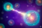 Quantum Entanglement Atoms Attracting Science Diagram Poster 18x12