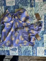 PATAGONIA 2pc SWIM SET Glassy Dawn Tankini Top /Seaglass Bay Bottoms Palm Size S