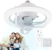 ETUCYNG Screw In Ceiling Fan,50W LED Ceiling Fan With Lights - 360 Degree Rotation, 3 Speed Adjustable, Noiseless Blower, Household Cooling Device For Kitchen