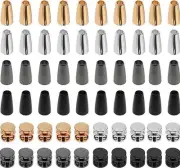 60PCS Cord Lock Rope End Lock Fastener End Stopper Pull Ends Toggle Clip Alloy