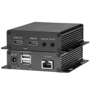 HDMI Over Ethernet Converters with KVM 3.5mm Audio IR,HDMI Over RJ45 Extender...