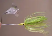 Bass Fishing Lure DR Custom 1/4 oz. Buzz Bait Spinnerbait, Yellow / Green Gold