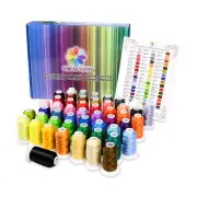 ThreadNanny Premium 50 Colors 1100yards Polyester Machine Embroidery Thread K...