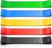 5 Pack Resistance Bands for Working Out – Skin Friendly Exercise Loop Bands with 5 Resistance Levels – Carrying Case Included for Home, Gym, Yoga, Training