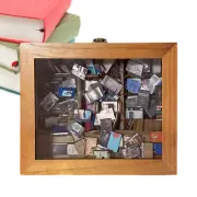 Anxiety Bookcase Mini Bookshelf with 200 Tiny Full Cover Books Stress Shaker Box