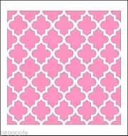 Stencil Moroccan Pattern Medium Scale Seamless Pattern 11.5" Walls Pillow Canvas