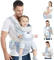 Riksam Ergonomic Infant Baby Carrier with Hip Seat Stool Adjustable Wrap Sling Backpack