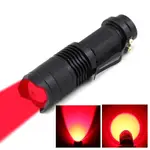 3W變焦紅光LED手電筒天文夜視AA五號電池夜間攝影養蜂紅光手電筒