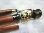 Brass Walking Stick Cane With Model Working Steam Engine