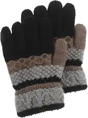 [DEARMAMY] Baby Winter Gloves Knit Mittens for Boys and Girls Warm Comfortable for Cold Weather Daily Use Striped Pattern