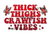 Sublimation Print Crawfish Vibes Ready to Press Heat Transfer