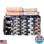 CO5IN1 Mini Coin Sorting Tray with Lid, 2pcs Change Counter for All Coins, Ac