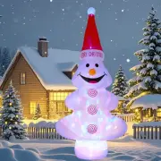 12 FT Christmas Inflatables Snowman Outdoor Decorations, Blow Up Christmas Tr...