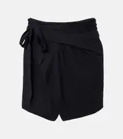 [Isabel Marant] Isabel Marant Berenice cotton jersey wrap skirt AU 8 black