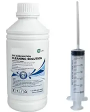 DYE SUBLIMATION CLEANING SOLUTION ROLAND MUTOH MIMAKI EPSON (1,000 ml) + SYRINGE