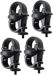 MOTHNUR 4Pcs Sturdy Bike Flashlight Holder Rotating Torch Clip for Handlebar Shockproof and Skid Design Practical Bicycle Accessory for Safe Cycling