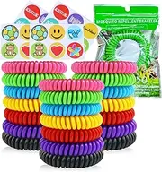 Mosquito Repellent Bracelets, 21 Pack Individually Wrapped Waterproof Insect Bug Repellent Wristbands for Kids Adults Outdoor Camping Fishing Traveling
