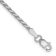 14K White Gold 1.9mm Parisian Wheat 9 inch Anklet Gift for Mother