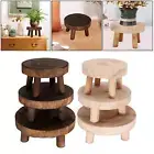 Solid Wood Portable Flowerpot Stand Solid Wood Stool Wooden Flowerpot Holder