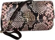 [Tory Burch] Women's BrittenSnake Embossed Chain Wallet with Wristlet (Shell Pink), Shell Pink, Wristlet Wallet
