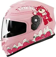 Full Face Bike Kids Helmet with Visor,ECE Approved Four Seasons Motorcycle Helmet ,Youth Electric Bicycle Go-Kart Dirt Helmet,Child Moped ATV Helmet for Boys Girls