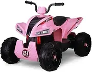 12V Kids Electric Ride On Car ATV Play Toy w/MP3 Bluetooth Radio,Pink