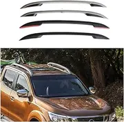 Roof Rails Luggage Bar Body Kit with Adhesieve Screws Type Compatible for Nissan Navara NP300 Car Roof Racks Modification Accessories(Silver)
