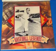 1997 Baseball Legends Calendar Spiral Cardboard Pages No Writing by Hallmark